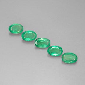 Pedras preciosas de esmeralda verde natural de 1,90 ct, corte oval, VS-SI