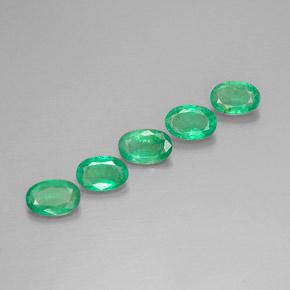Pedras preciosas de esmeralda verde natural de 1,90 ct, corte oval, VS-SI