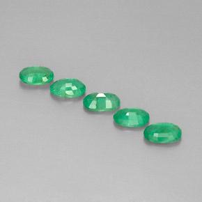 Pedras preciosas de esmeralda verde natural de 1,90 ct, corte oval, VS-SI