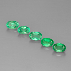 Pedras preciosas de esmeralda verde natural de  ct, corte oval, VS-SI
