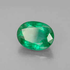 Esmeralda verde natural 2,89ct, corte oval, VS-SI