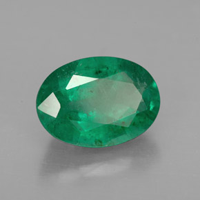 Esmeralda verde natural 2,81ct, corte oval, VS-SI