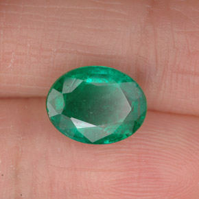 Esmeralda verde natural 1,63ct, corte oval, VS-SI