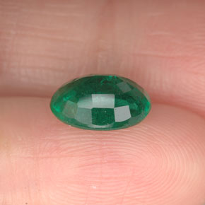 Esmeralda verde natural 1,63ct, corte oval, VS-SI