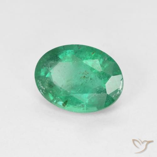 Esmeralda verde natural 1,48ct, corte oval, VS-SI