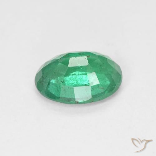 Esmeralda verde natural 1,48ct, corte oval, VS-SI