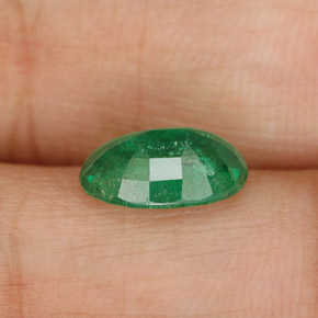 Esmeralda verde natural 1,60ct, corte oval, SI-I1