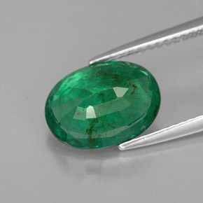 Esmeralda verde natural 2,67ct, corte oval, VS