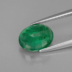 Esmeralda verde natural 1,99ct, corte oval, VS-SI