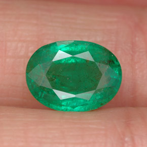 Esmeralda verde natural 1,72ct, corte oval, VS-SI
