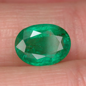 Esmeralda verde natural 1,72ct, corte oval, VS-SI