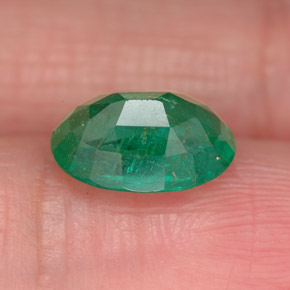 Esmeralda verde natural 1,64ct, corte oval, SI-I1