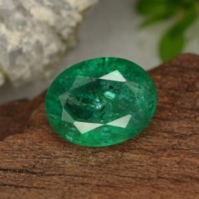 Esmeralda verde natural 1,54ct, corte oval, VS-SI