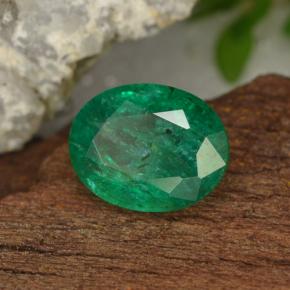 Esmeralda verde natural 1,54ct, corte oval, VS-SI