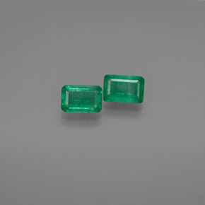Pedras preciosas de esmeralda verde natural de  ct, corte esmeralda, SI