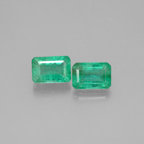 Pedras preciosas de esmeralda verde natural de  ct, corte esmeralda, SI