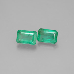 Pedras preciosas de esmeralda verde natural de  ct, corte esmeralda, SI