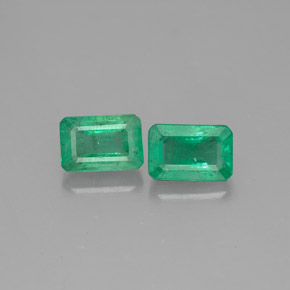 Pedras preciosas de esmeralda verde natural de  ct, corte esmeralda, SI