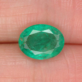 Esmeralda verde natural 1,64ct, corte oval, SI