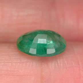 Esmeralda verde natural 1,64ct, corte oval, SI