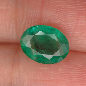 Esmeralda verde natural 1,78ct, corte oval, SI-I1