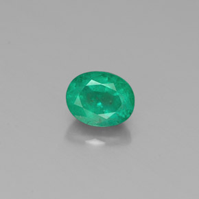 Esmeralda verde natural 0,39ct, corte oval, SI