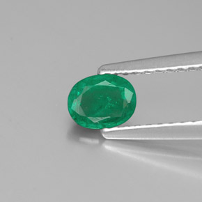 Esmeralda verde natural 0,35ct, corte oval, SI