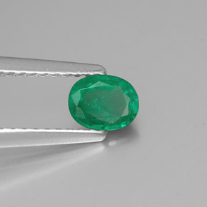 Esmeralda verde natural 0,35ct, corte oval, SI