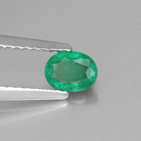 Esmeralda verde natural 0,36ct, corte oval, SI