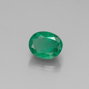 Esmeralda verde natural 0,44ct, corte oval, SI