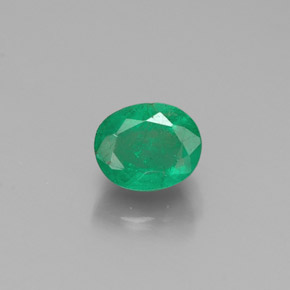 Esmeralda verde natural 0,43ct, corte oval, SI