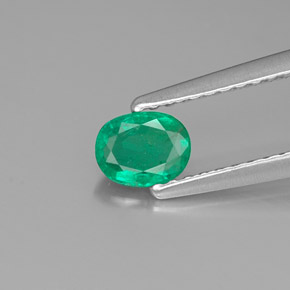 Esmeralda verde natural 0,33ct, corte oval, SI