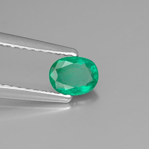 Esmeralda verde natural 0,33ct, corte oval, SI