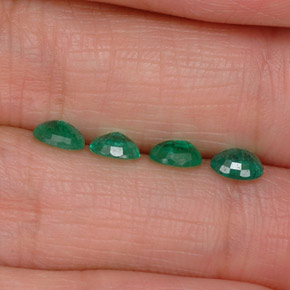Pedras preciosas de esmeralda verde natural de  ct, corte oval, VS-SI