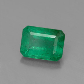 Esmeralda verde natural 0,98ct, corte esmeralda, SI-I1