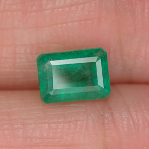 Esmeralda verde natural 1,18ct, corte esmeralda, SI-I1