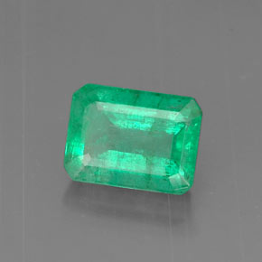Esmeralda verde natural 1,05ct, corte esmeralda, SI-I1