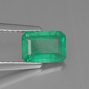 Esmeralda verde natural 0,75ct, corte esmeralda, SI-I1