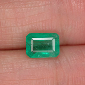 Esmeralda verde natural 1,07ct, corte esmeralda, SI-I1