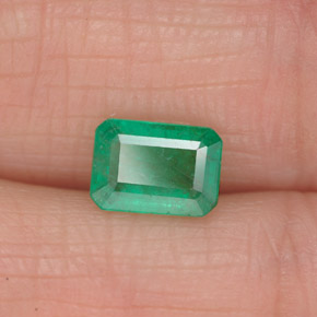 Esmeralda verde natural 0,86ct, corte esmeralda, SI-I1