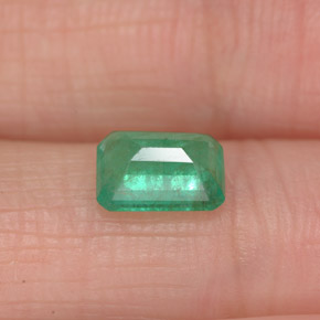 Esmeralda verde natural 0,86ct, corte esmeralda, SI-I1