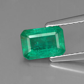 Esmeralda verde natural 0,79ct, corte esmeralda, SI-I1