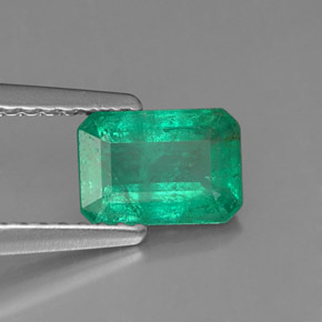 Esmeralda verde natural 0,79ct, corte esmeralda, SI-I1