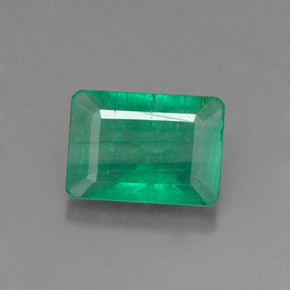 Esmeralda verde natural 0,97ct, corte esmeralda, SI-I1