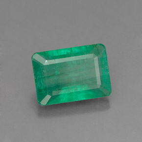 Esmeralda verde natural 0,97ct, corte esmeralda, SI-I1