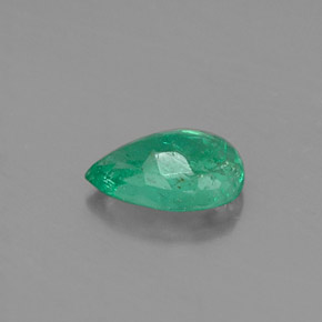 Esmeralda verde natural 0,34ct, formato de pêra, SI-I1