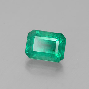 Esmeralda verde natural 1,09ct, corte esmeralda, SI