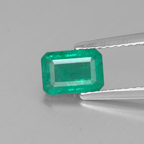 Esmeralda verde natural 0,91ct, corte esmeralda, SI
