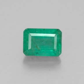 Esmeralda verde natural 1,27ct, corte esmeralda, SI-I1