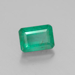 Esmeralda verde natural 1,27ct, corte esmeralda, SI-I1